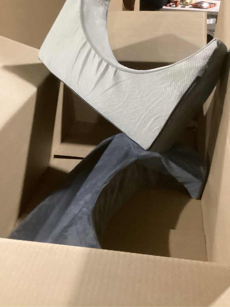 ergonomic memory foam  neck support pillow with a grey c