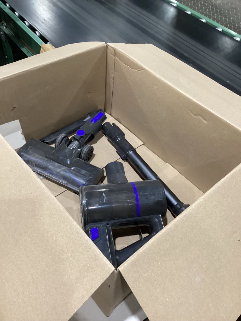 Condition photo showing Good Condition for newbulig cordless vacuum cleaner, lightweight stick vacuum for home with anti-tangle and led lights, powerful rechargeable wireless cleaners for hardwood floors carpet pet hair modern black blue 11"*10"