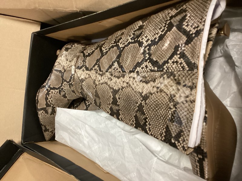 Condition photo showing As Is for Kenneth Cole New York Women's Utah Fashion Boot 10 Taupe Snake