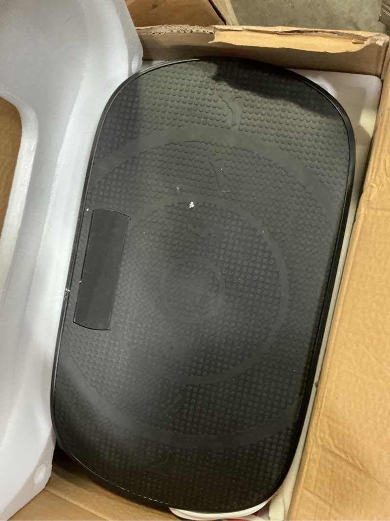 Condition photo showing Good Condition for merach vibration plate exercise machine, curved vibration plate for lymphatic drainage weight loss, vibrating plate with real-time calorie tracking on led display, workout equipment for home women men black