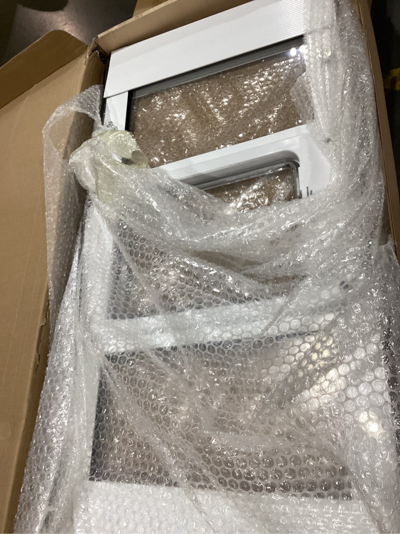 Condition photo showing Good Condition for home pedia pet door for window aluminum frame window pet door, aluminum, glass, plastic