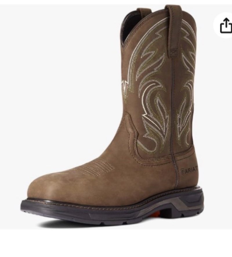 BMVY9 Mens WorkHog XT Cottonwood Carbon Toe Work Boot Distressed Brown 14 Wide