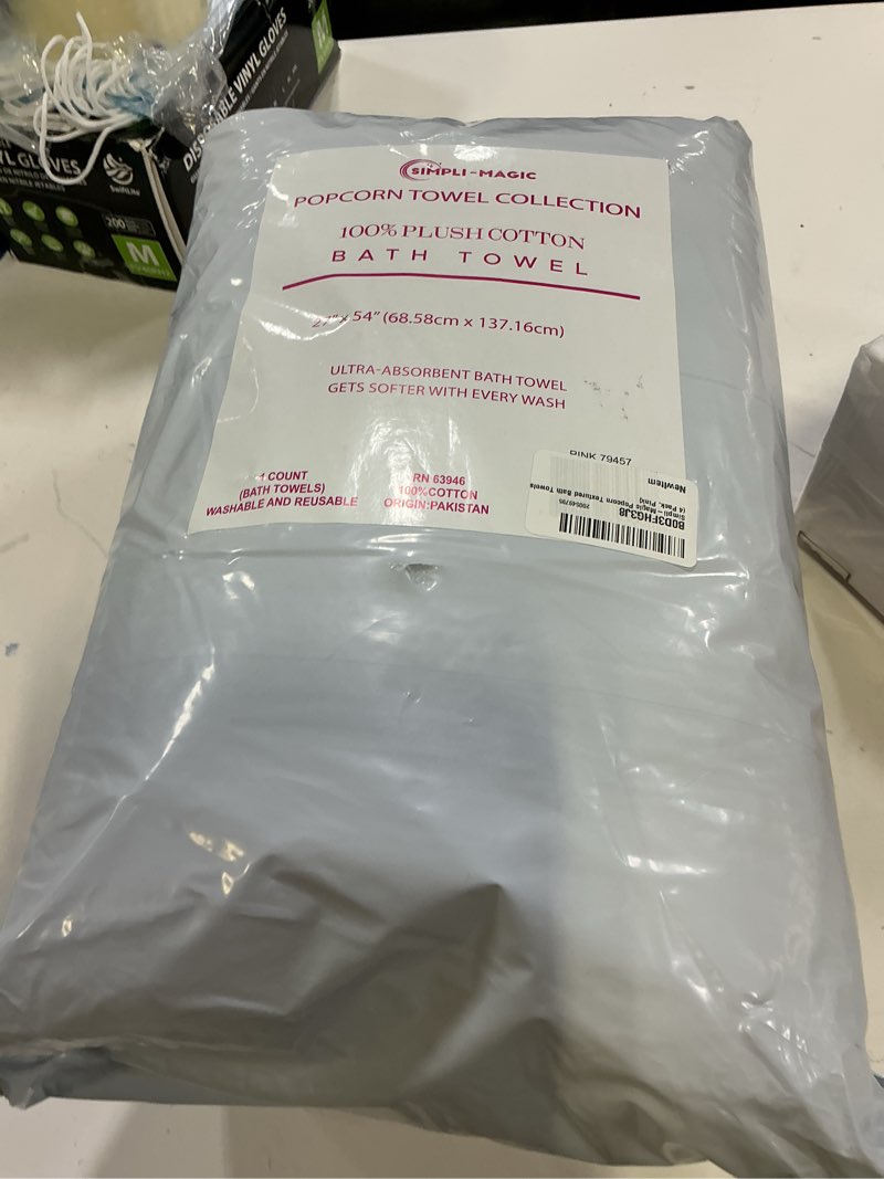 Condition photo showing New/Like New for simpli-magic popcorn textured bath towels (4 pack, pink)