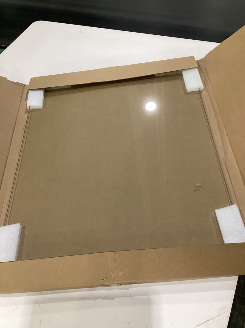 Condition photo showing As Is for Tempered Glass Cutting Board for Kitchen Counter, Clear Cutting Board for Countertop with Removable Rubber Feet – Heat, Scratch, Shatter Resistant, Dishwasher Safe, Easy to Clean, 16x20" 20"L x 16"W