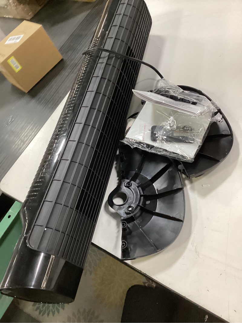 Condition photo showing Good Condition for Uthfy 31 Inch Tower Fan for Bedroom, 120° Oscillating Quiet Standing Bladeless Fan With Remote, 7.5H Timer, 3 Speeds, 3 Modes, for Room, Dorm, Office, Black