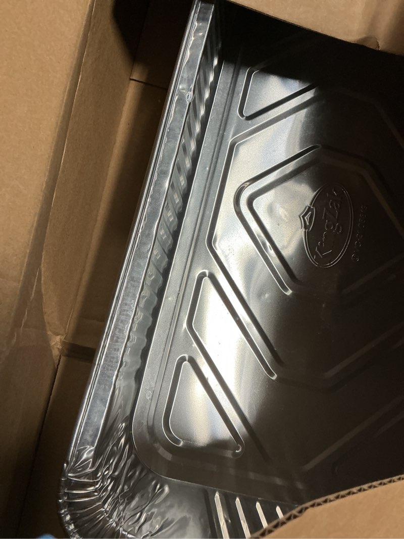 Condition photo showing Good Condition for Aluminum Pans Full Size, Large Disposable Roasting & Baking Pan, 21\"x13\" Deep Foil Pans (8 Pack) Extra Heavy Duty Chafing Trays for Hotels, Restaurants, Caterers, Steam Table, Buffets & Bakeware