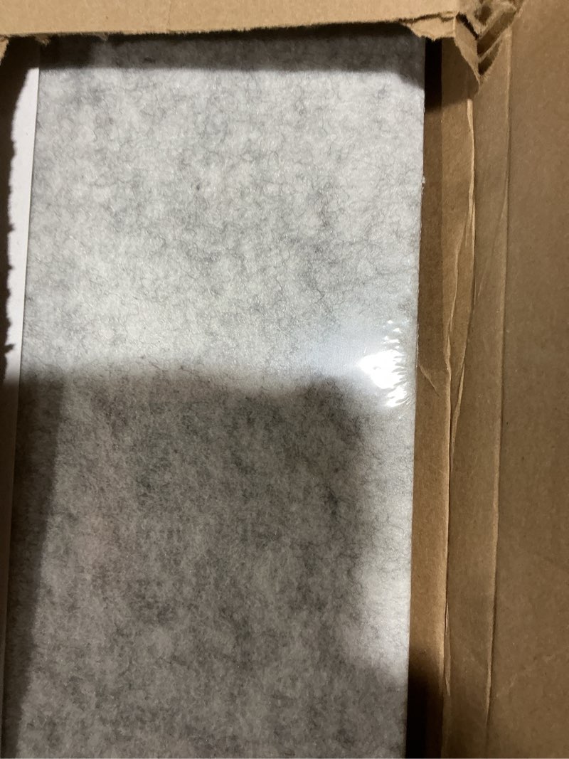 Condition photo showing Good Condition for Large Bulletin Board, Foldable 60x36 Inches Cork Board Alternative, Large Felt Board Decorative Pin Board for Wall, Foldable Photo Board Self-Adhesive Vision Board with 36 Pushpins Light Gray