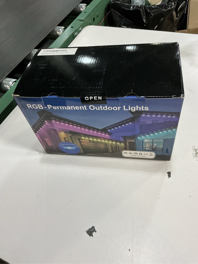 Condition photo showing New/Like New for 200ft Permanent Outdoor Lights? with App & Remote Control | IP67 Waterproof LED String Light for Christmas Lights, Halloween, New Year | Roof, Eaves, House & Garden Holiday Decor