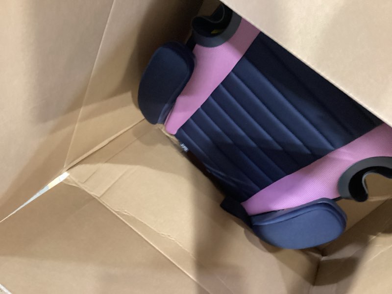 Condition photo showing Good Condition for chicco gofit cleartex backless booster car seat, travel booster seat for car, portable car booster seat for children at least 4 years old and 40-110 lbs. | orchid/navy