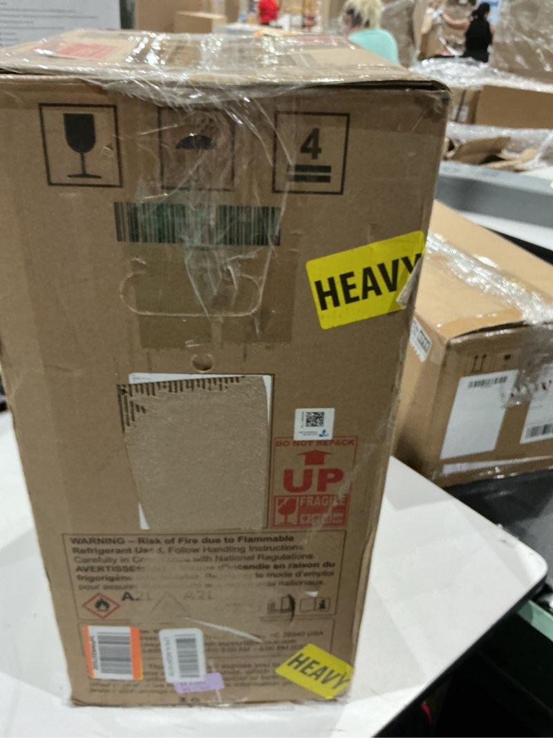 Condition photo showing As Is for waykar 80 pints 2025 energy star dehumidifier for spaces up to 5,000 sq. ft for basement and home, large room with drain hose and 1.14 gallons water tank 80 pints 5000 sq. ft
