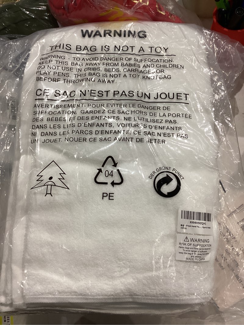 Condition photo showing New/Like New for 6 Pack Hand Towels 100% Cotton Ultra Soft for Bathroom?Kitchen?SPA?Gym & Hotel (White)