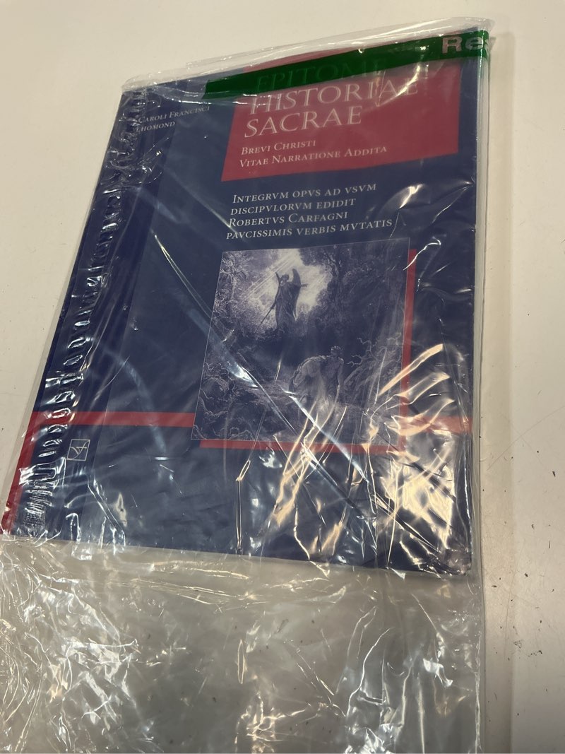 Condition photo showing Good Condition for epitome historiae sacrae: brevi christi vitae narratione addita (lingua latina) (latin edition)