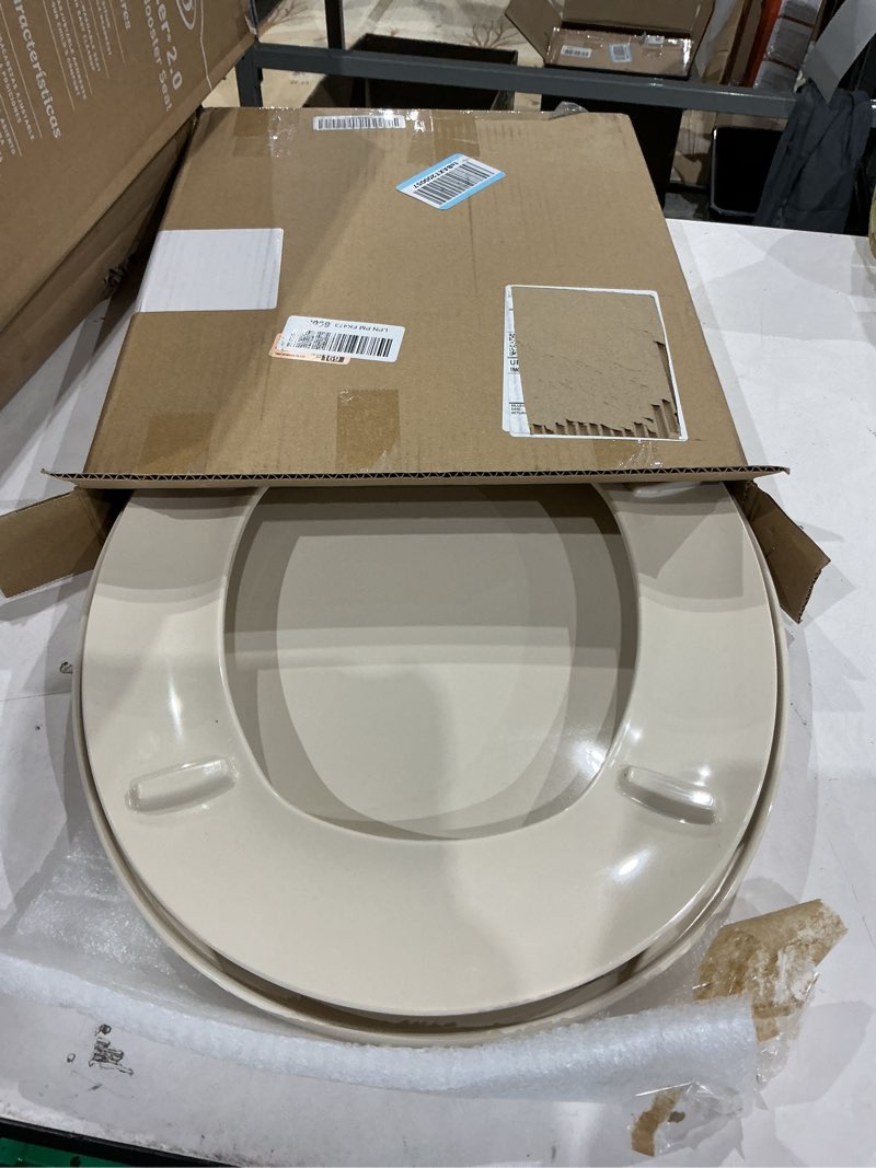 Condition photo showing Good Condition for highcraft b4tspr round plastic toilet seat slow close ? easy remove, bone round plastic bone