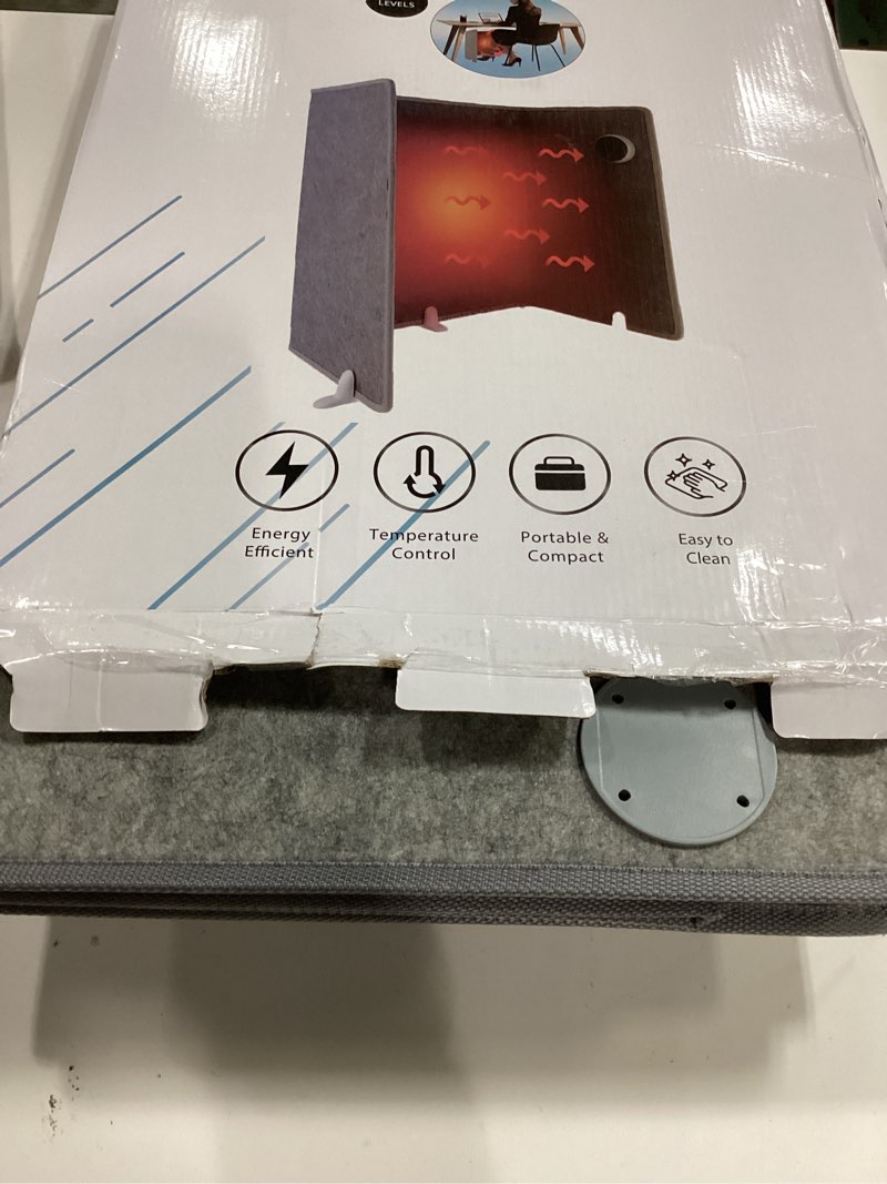 Condition photo showing Good Condition for Under Desk Leg Warmer with Blanket, Foldable Space Heater with Timer & Thermostat, Electric Portable Leg Heater for Indoor Use, Quiet & Small Space Foot Warmer for Office & Home, 4-Fold