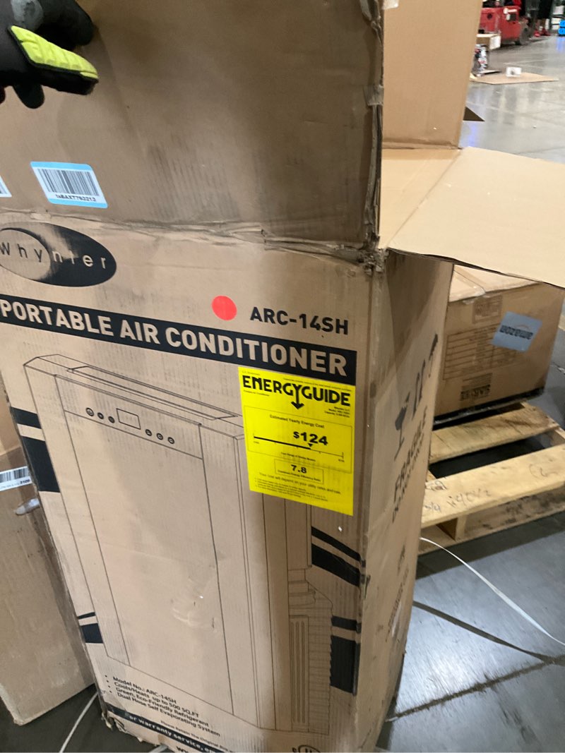 Condition photo showing Good Condition for whynter portable air conditioner 14,000 btu & heater with dual hose dehumidifier & cooling fan for 500 sq ft rooms, includes ac unit window kit, arc-14sh (9,200 sacc) ac unit + heater