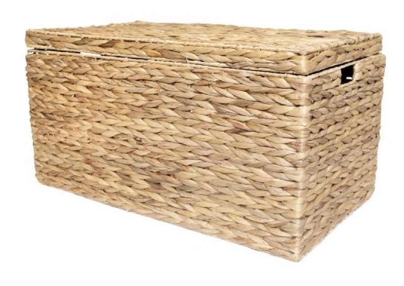 better homes & gardens natural water hyacinth storage trunk, large