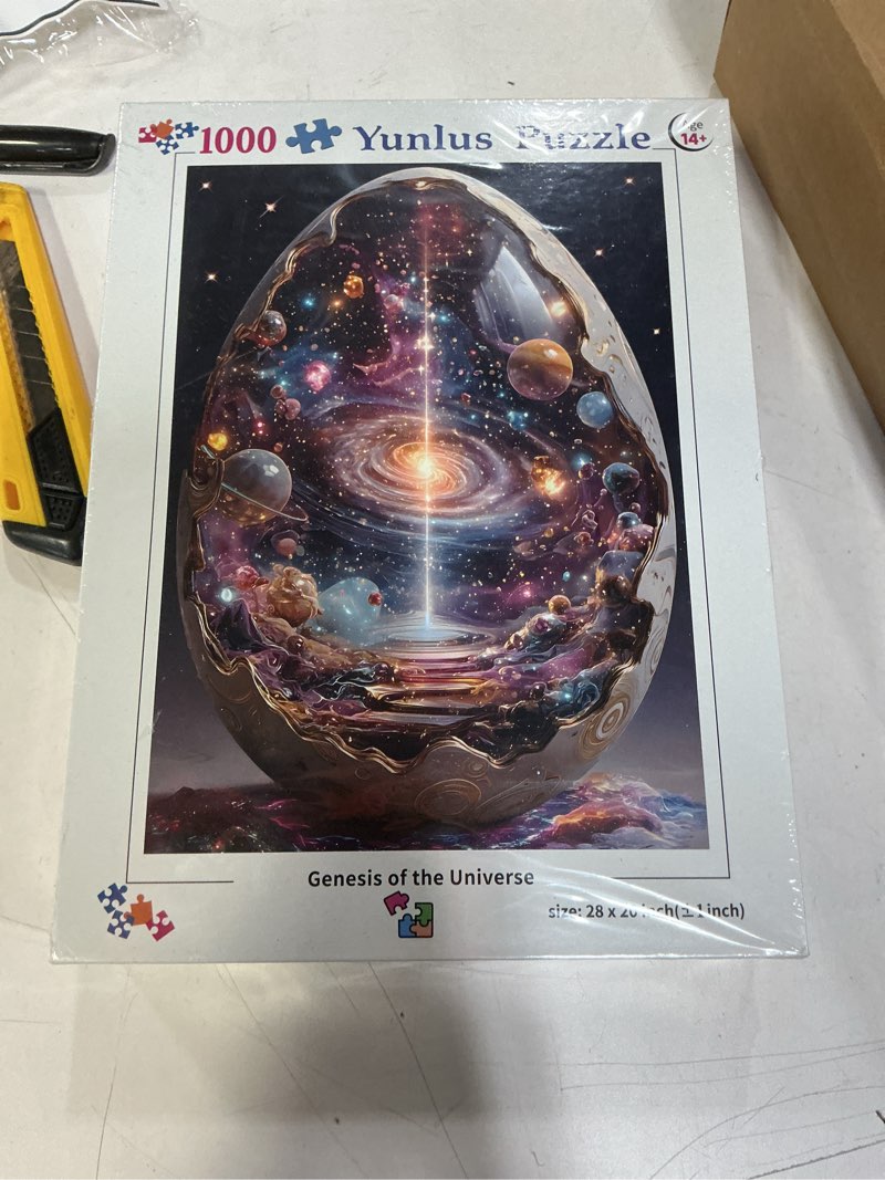 Condition photo showing New/Like New for Jigsaw Puzzles for Adults 1000 Pieces Outer Space Planet Galaxy Puzzle Impossible Hard Difficult Challenging Puzzles for Teen Genesis of The Universe Jigsaw Puzzle 1000 Pieces 28 x 20 in