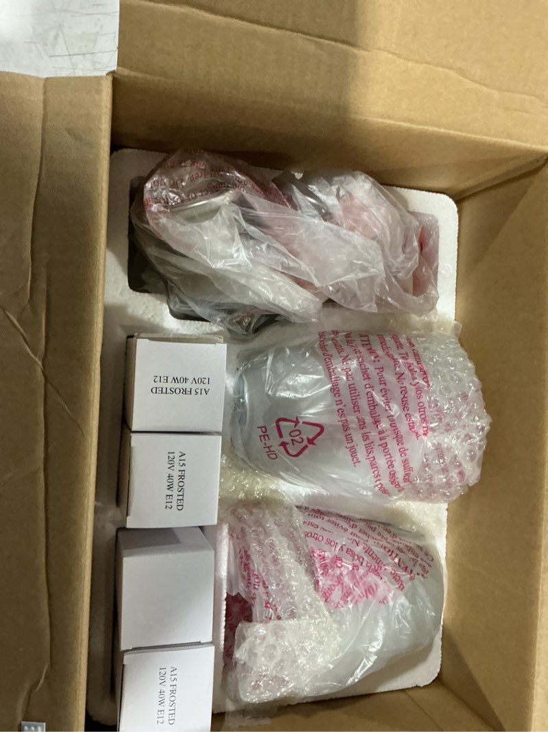 Condition photo showing New/Like New for harbor breeze 4-light brushed nickel incandescent ceiling fan light kit