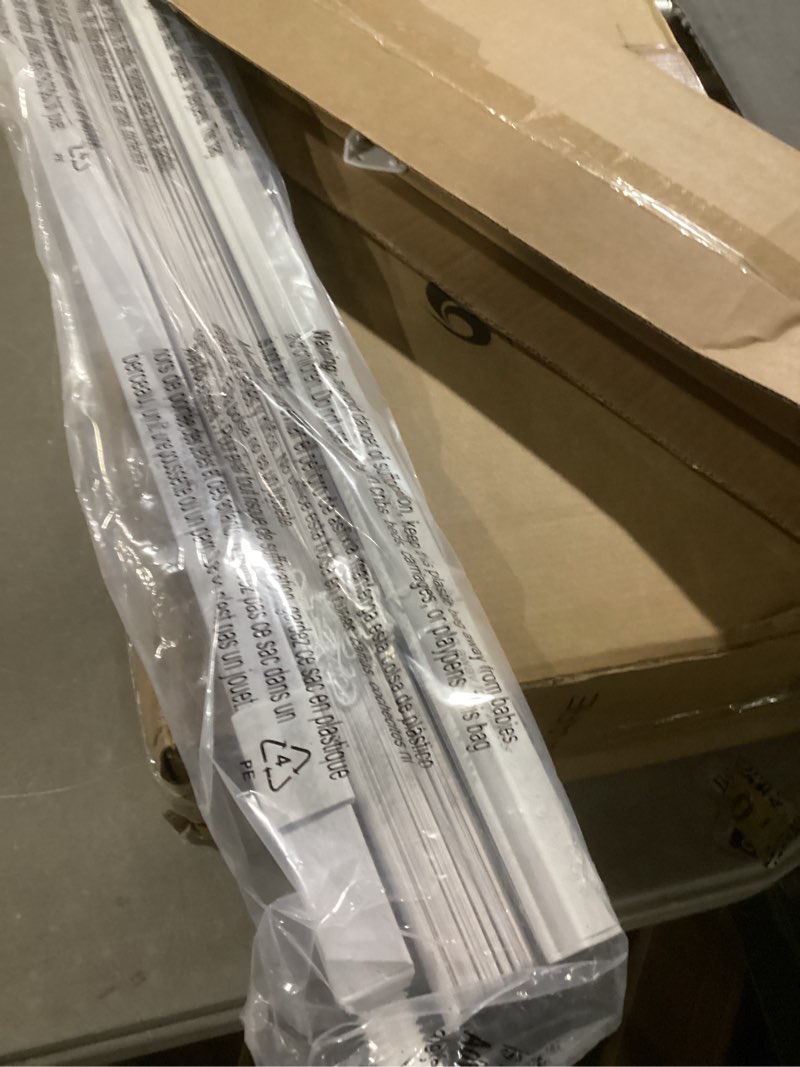 Condition photo showing Good Condition for LazBlinds No Tools No Drill 1" Vinyl Mini Blinds, Cordless Blinds for Windows, Light Filtering Horizontal Window Blinds & Shades, 27" W x 64" H, White Cordless-white 27" W x 64" H