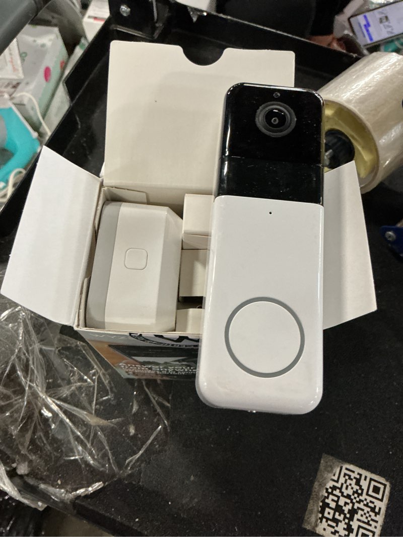 Condition photo showing As Is for wyze wireless video doorbell pro (chime included), 1440 hd video, 1:1 aspect ratio: 1:1 head-to-toe view, 2-way audio, night vision old version-wireless video doorbell pro