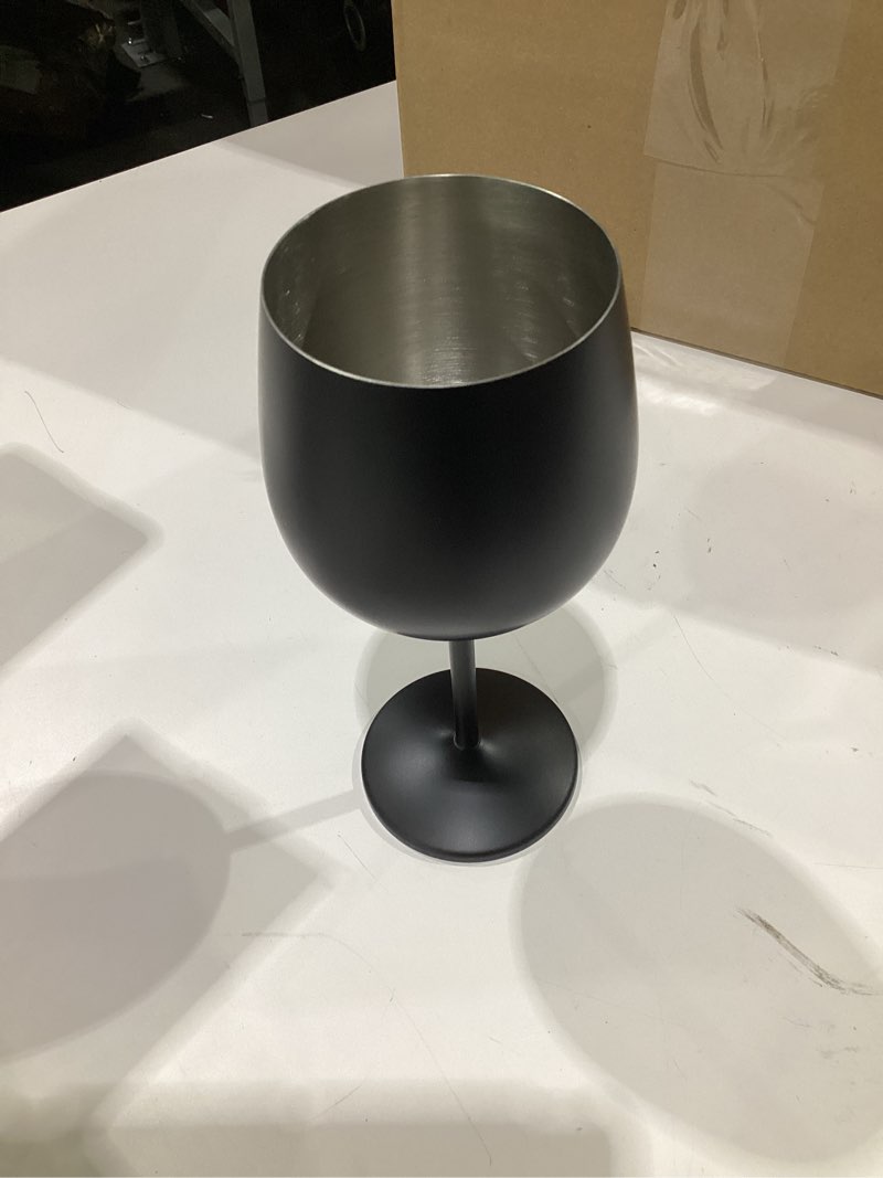 Condition photo showing Good Condition for Zopeal 12 Set Stainless Steel Wine Glasses 18 oz Stainless Steel Stem Wine Goblets Unbreakable Metal