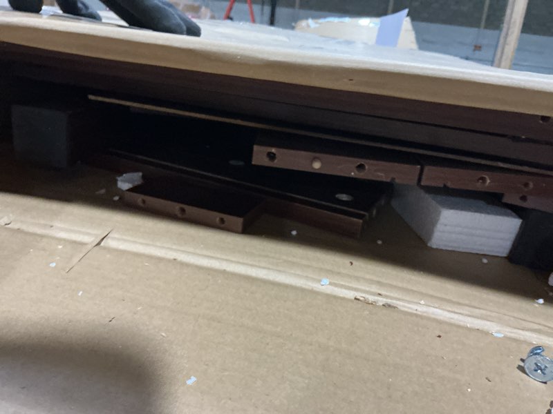 Condition photo showing As Is for rolanstar coffee table, lift top coffee table with drawers and hidden compartment, retro central table with wooden lift tabletop, for living room,espresso espresso 39.4"