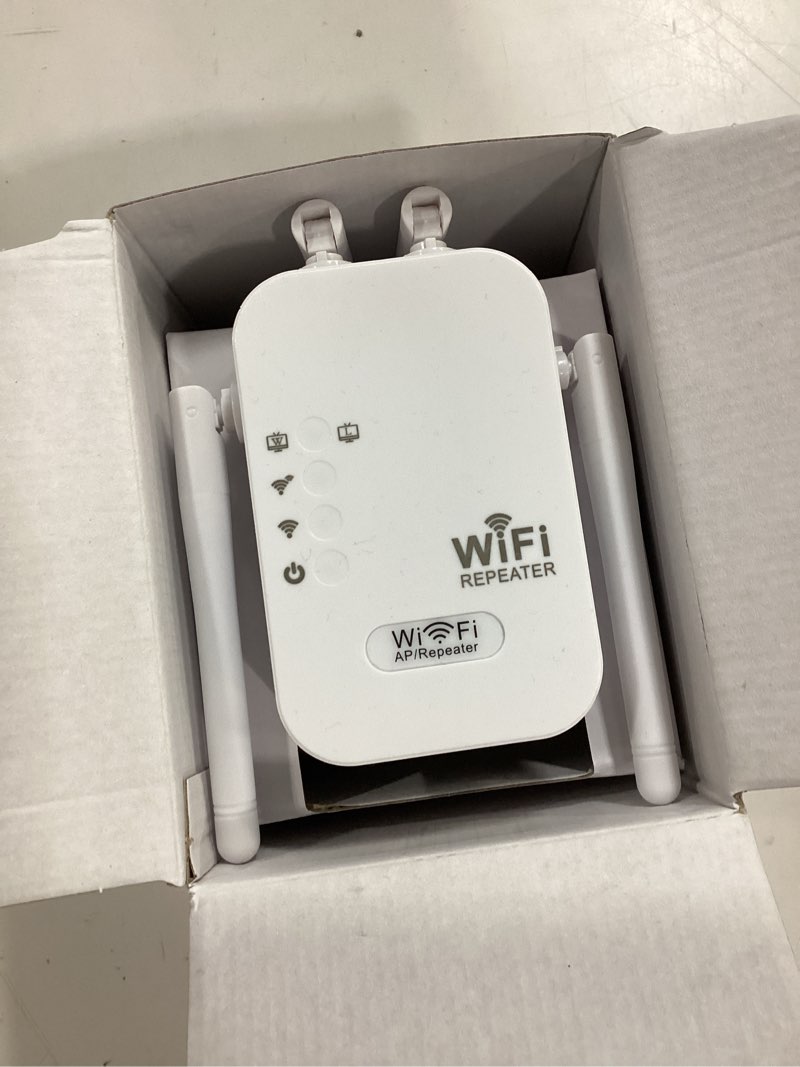 Condition photo showing As Is for 2025 WiFi Extenders Signal Booster for Home Long Range Up to 9800 sq. ft & 40 Devices, WiFi Extender Signal Booster, Internet Booster, Long Range WiFi Extender,Quick Setup-Medium Medium-White