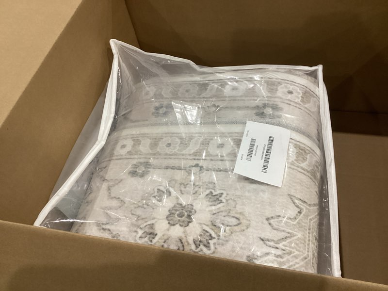 Condition photo showing Good Condition for 8x10 area rugs, machine washable area rugs for living room non slip backing rugs for bedroom, vintage printed home decor large area rug beige 8' x 10' (rectangular)