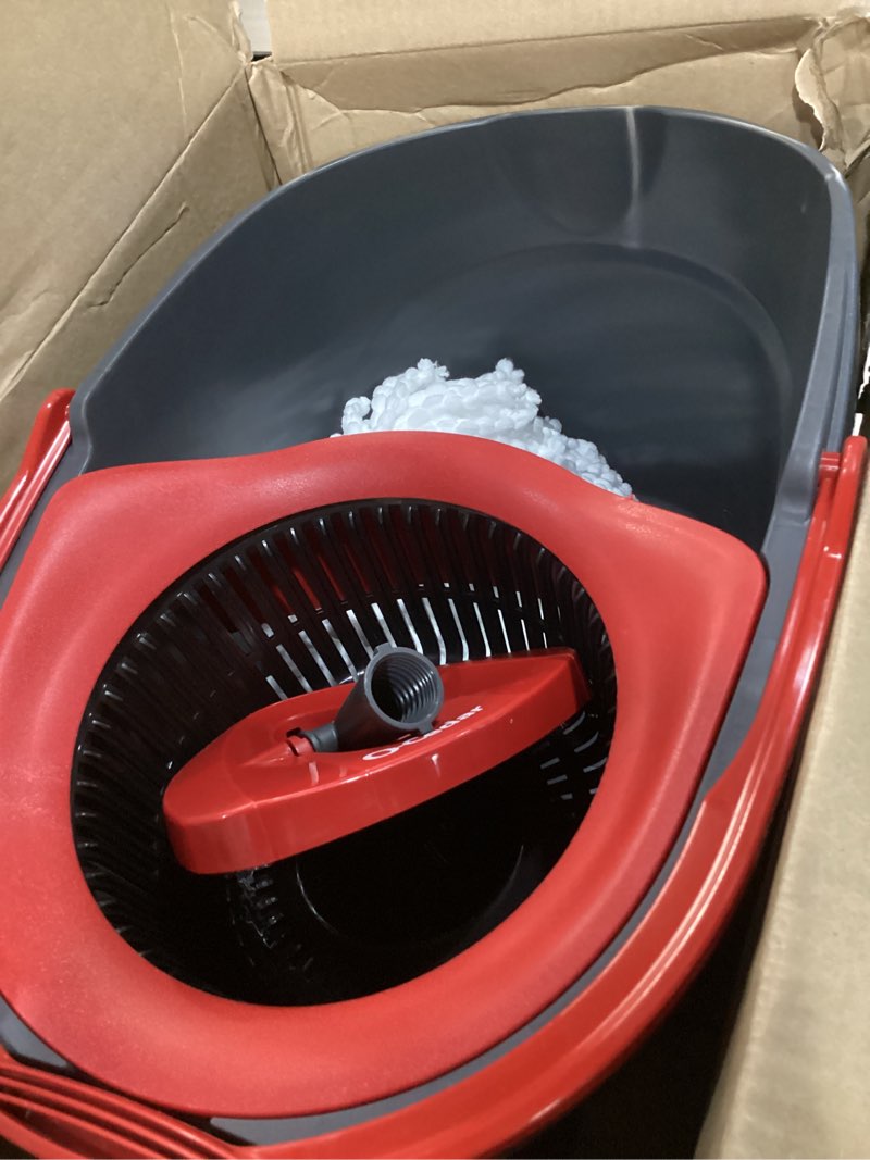 Condition photo showing Good Condition for o-cedar easywring microfiber spin mop and bucket floor cleaning system