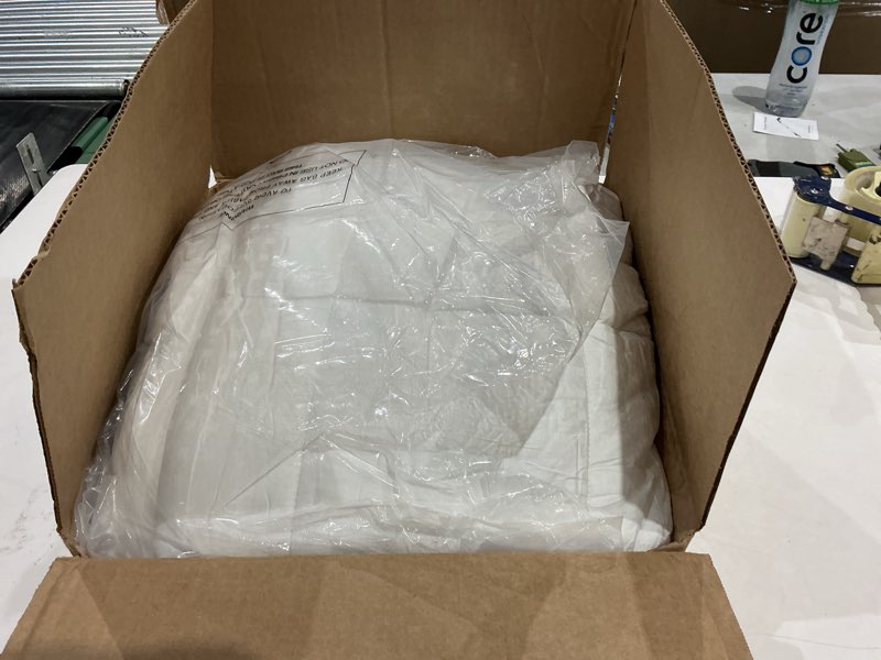 Condition photo showing As Is for utopia bedding comforter duvet insert, quilted comforter with corner tabs, box stitched down alternative comforters (white)