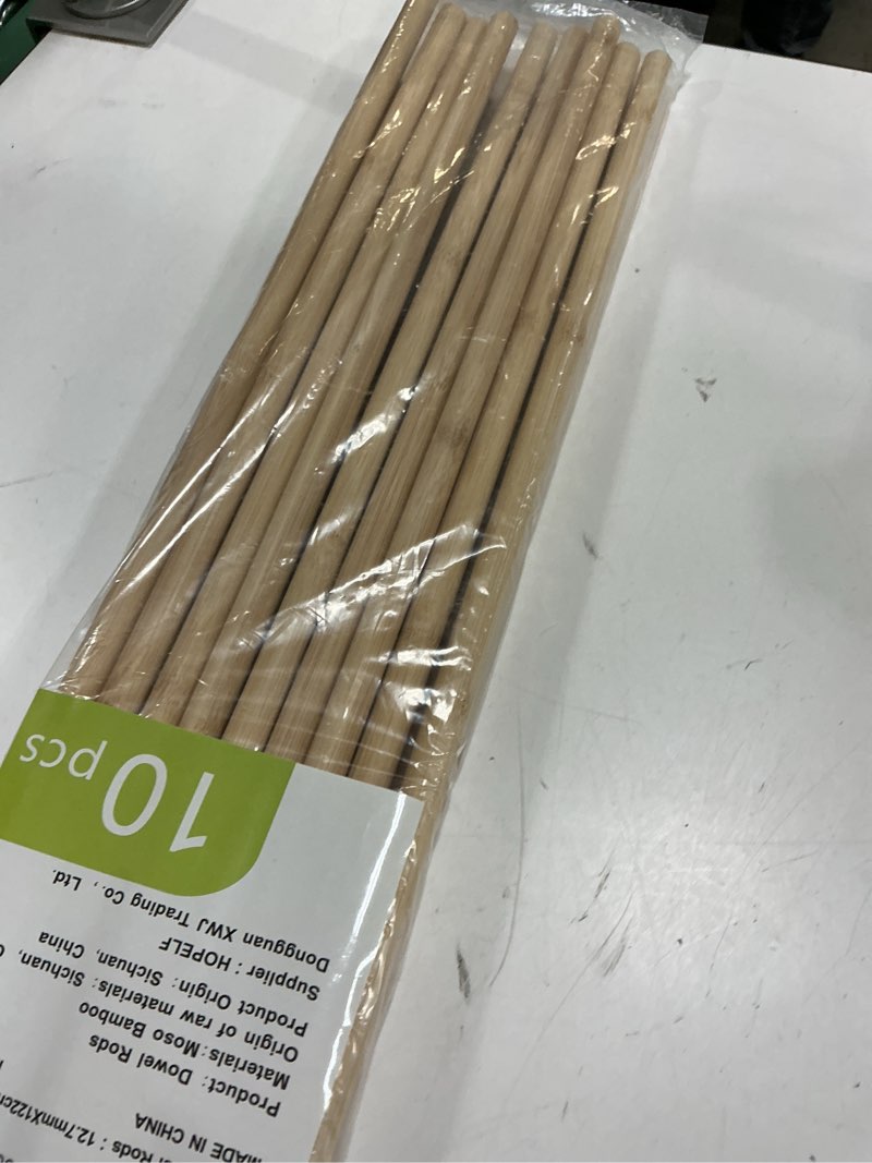 Condition photo showing Good Condition for hopelf 10pcs dowel rods wood sticks wooden dowel rods - 1/2 x 48 inch bamboo sticks - for crafts?hardwood dowel rod assortment?wooden rod sticks doweling rods?diyers. 1/2" x 48" 10