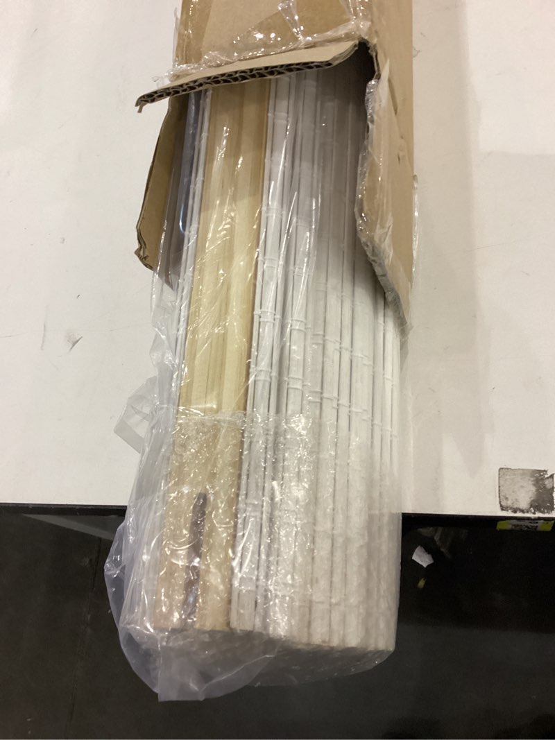 Cordless bamboo roman shades