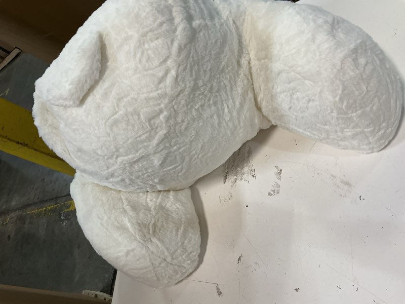 Condition photo showing Good Condition for A Nice Night Faux Fur Reading Pillow Bed Wedge Large Adult Children Backrest with Arms Back Support for Sitting Up in Bed/Couch for Bedrest,Ivory Ivory Standard