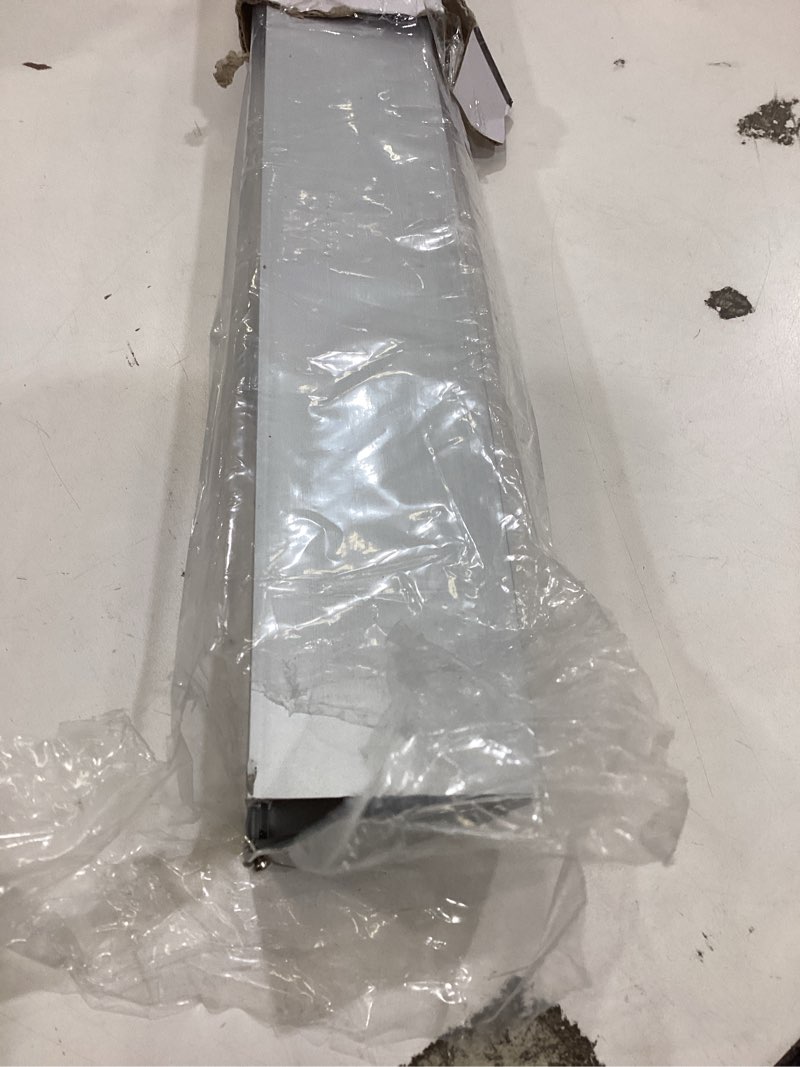 Condition photo showing As Is for 30" slide-in range rear filler kit w10113901a, stove gap universal triangular filler strip, cooktop trim kit between stove and backsplash for whirlpool & most brand, durable aluminum, silver