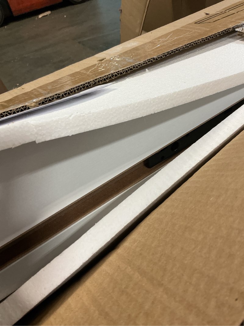 Condition photo showing Good Condition for amada homefurnishing floating shelves wall mounted, 47 x 8 inch wall shelves for bathroom, bedroom, living room, white shelves set of 2 white 47 inches