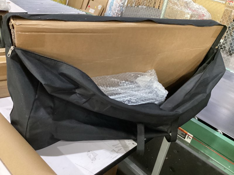 Condition photo showing New/Like New for VEVOR Portable Tradeshow Podium Display Exhibition Counter Stand Booth Fair with Wall, Foldable Promotion Retail Bar Table Pop Up Podium with Storage Rack, Carrying Bag 51.18 INCH