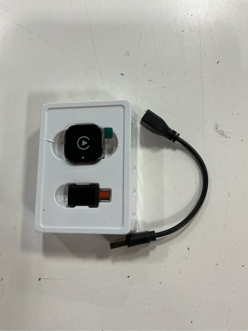 Condition photo showing Good Condition for wireless carplay adapter & android auto dongle, fast auto-connect, compact plug & play wireless carplay converter for iphone & android, usb/usb-c, no delay, seamless reconnection (black)
