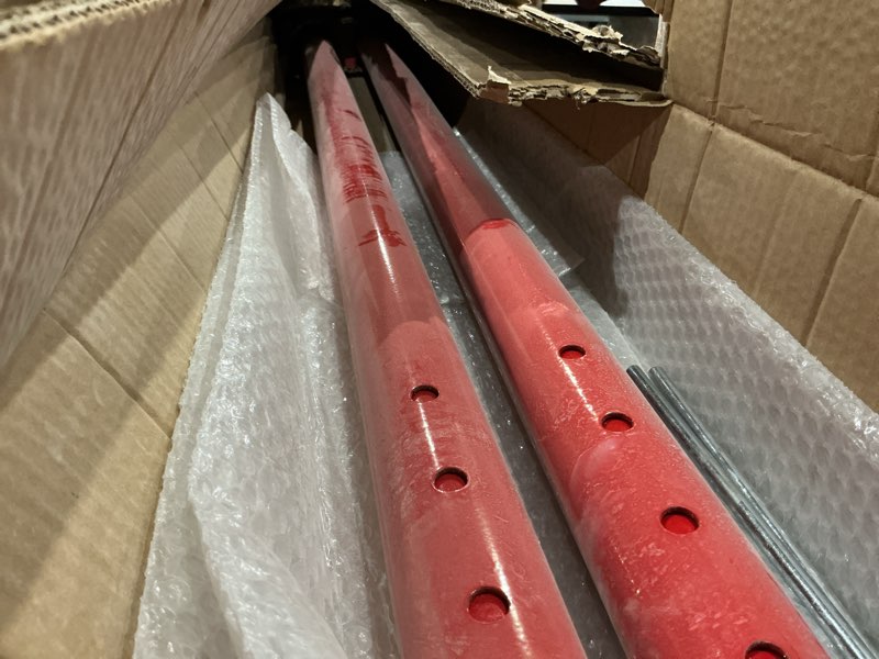 Condition photo showing Good Condition for adjustable jack post, 55" to 99" floor pole jack with turning bar, heavy duty house floor & beam support for basement, crawlspace, leveling, roof framing, construction, 2-pack