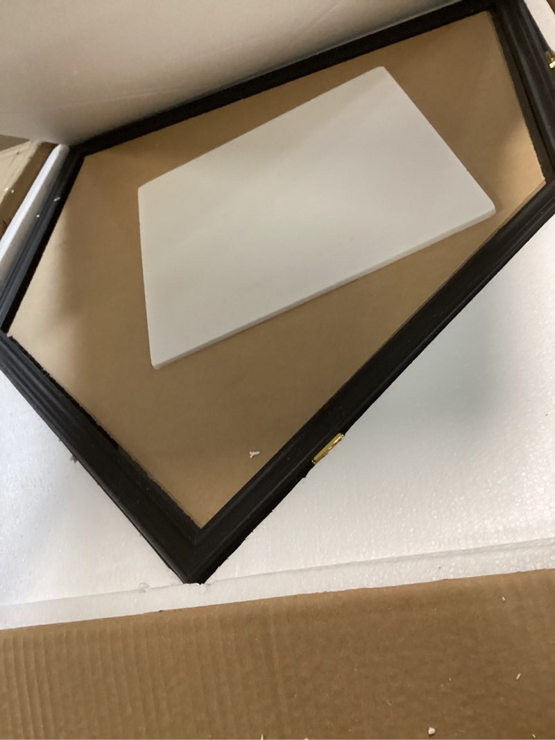 Condition photo showing Good Condition for Baseball Display Frame Case Baseball Shadow Box Wall Cabinet Baseball Holders for 30 Balls Display with Lockable Anti Fade UV Protection Acrylic Door for Homerun and Collector Autograph Balls, Black 30 Slots