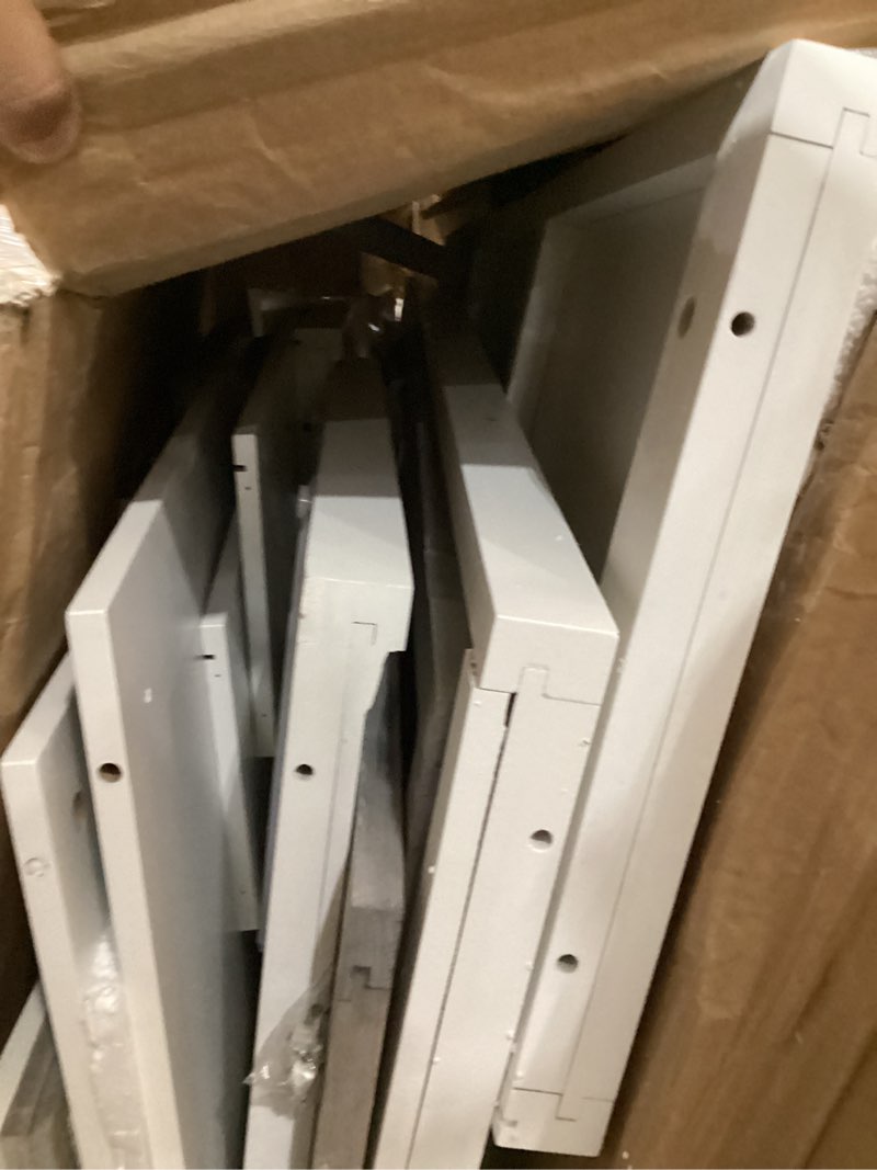 Condition photo showing As Is for Bathroom Storage With 2 Doors And Drawer INCOMPLETE 