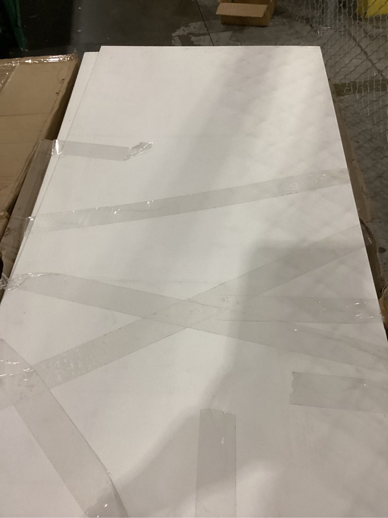 Condition photo showing As Is for 24"x48" smooth drop ceiling tiles waterproof high-grade pvc ceiling tiles 2x4 fire-rated - easy drop-in installation - case of 10 (80 sq. ft.) 2ft x 4ft white
