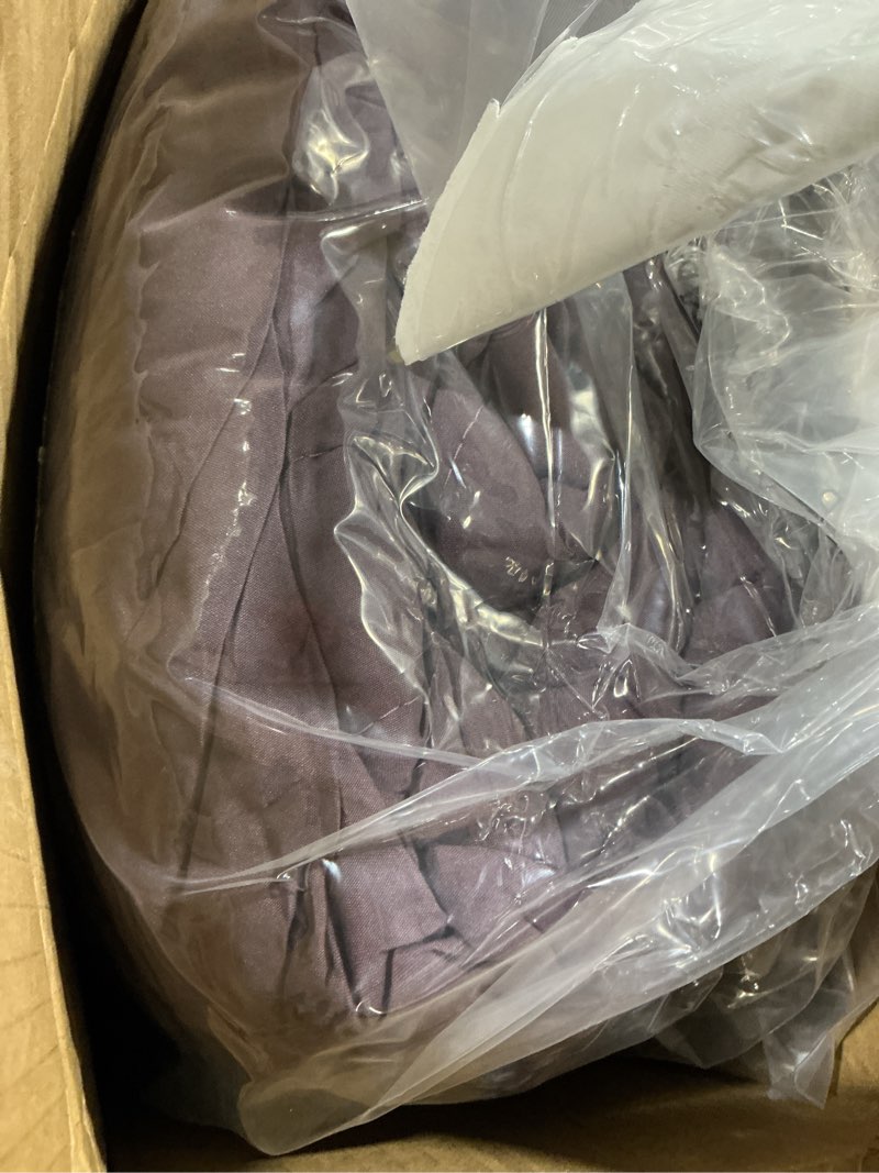 Condition photo showing Good Condition for monbix queen comforter set - 7 pieces ltalian plum bed in a bag queen bedding sets with comforters, all seasons comforter bed set with sheets, pillowcases & shams ltalian plum queen
