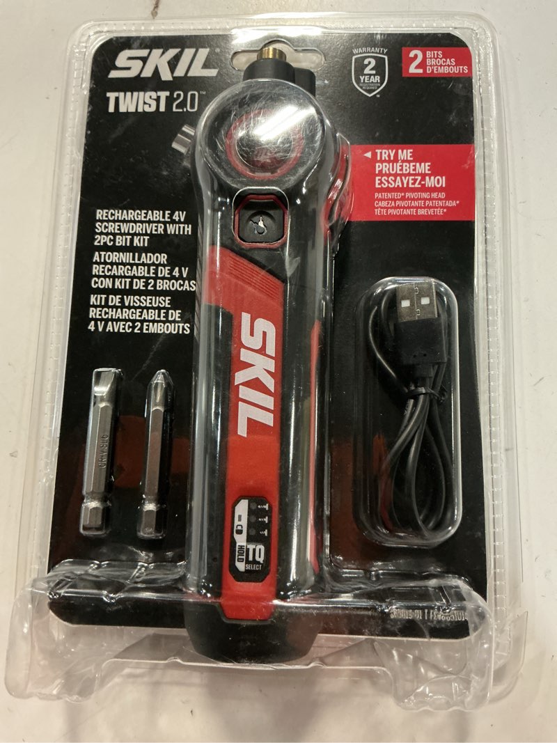 Condition photo showing Good Condition for skil 4v cordless rechargeable screwdriver with bit set