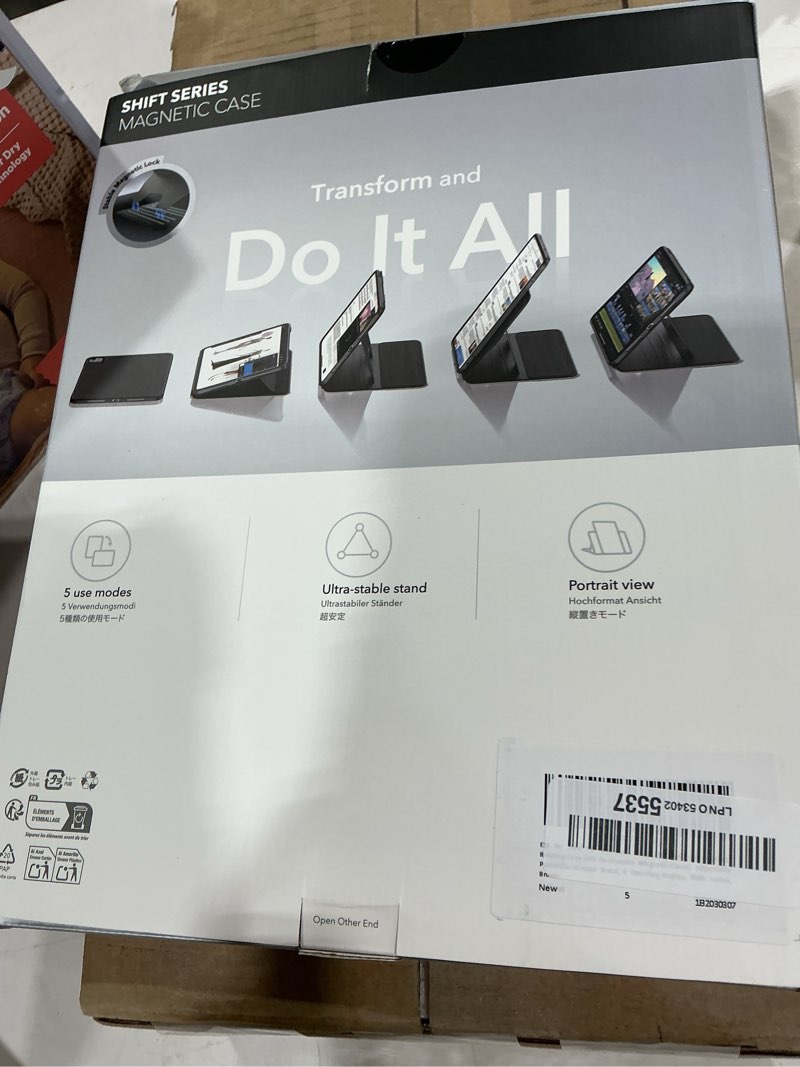 Condition photo showing New/Like New for esr for ipad pro 13 inch case (m5/m4) 2025/2024, rotating case with removable magnetic cover, adjustable portrait/landscape stand, 9 standing angles, shift series, brown