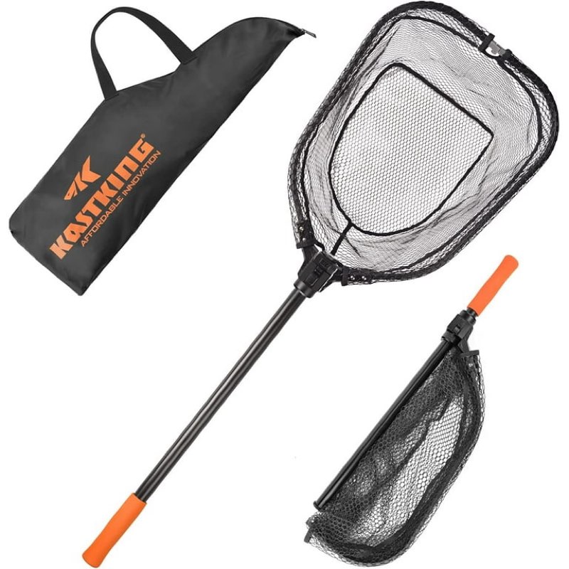 kastking fishing net,foldable extendable fish landing net,lightweight & portable fishing net with eva foam handle