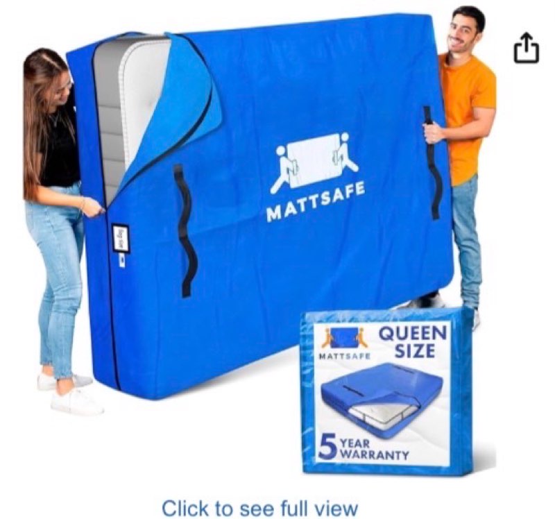 Nordic Elk Mattress Bags for Moving and Storage (Queen) Heavy Duty Moving Supplies, 8 Sturdy Handles, Strong Zipper, Mattress Cover Queen Size Bed Bags, Storage Cover Essentials Packing Protector