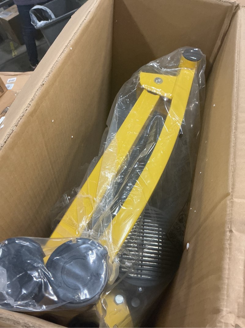 Condition photo showing New/Like New for Sportneer Bike Trainer - Magnetic Stationary Bike Stand for 26-28" & 700C Wheels - Adjustable 6 Level Resistance Bike Trainer Stand for Indoor Riding with Quick Release Lever & Front Wheel Riser Block Yellow