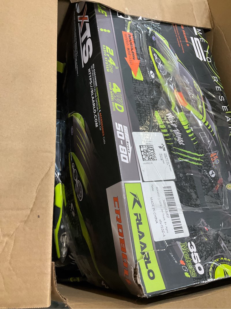 Condition photo showing As Is for RIAARIO 1/10 Brushless RC Cars, 50 MPH Rally Car, Gyro, 4WD Monster Truck, 8+ Ages