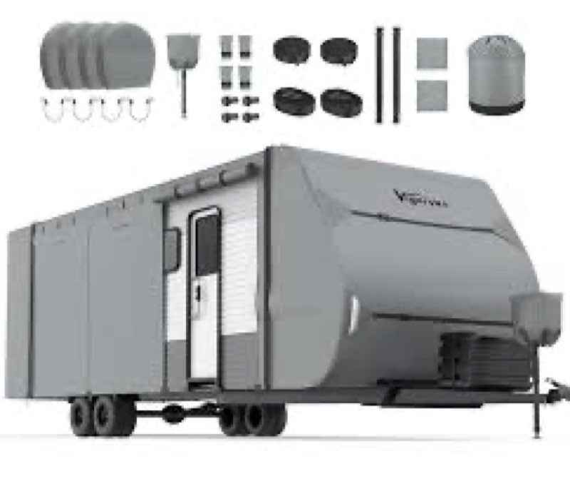 Vigorvan RV Top Upgrad 7 Layers Camper Cover - Windproof, Weatherproof - Fits 30-33FT RVs, Toy Haule