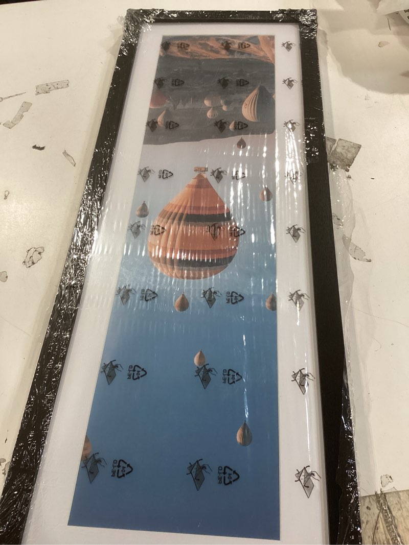Condition photo showing Good Condition for 8x24 picture frame with 6x22 mat, panoramic picture frame display photo 6x22 with mat or 8 x 24 without mat, wall hanging large 8 by 24 poster frame with plexiglass, black black 8x24 inch